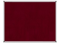 Panou de pluta cu rama de aluminiu si invelis textil bordo 60 x 90 cm